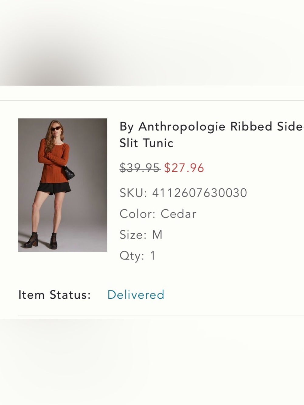 Pilcro Women's Rust Ribbed Sweater - Picture 5 of 9